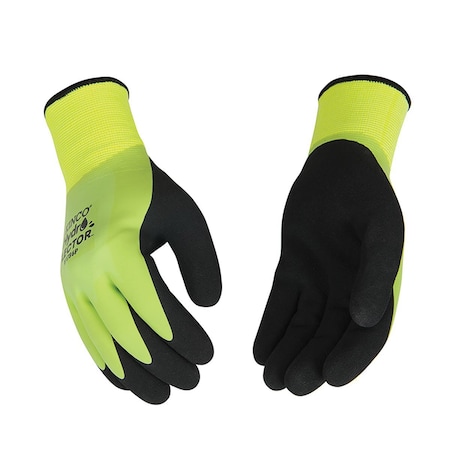 Kinco Double Coated Gloves, Polyester Blend, Green/Black, XL 1 PR 1786P-XL